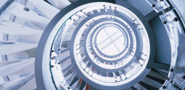 steel staircase, circular economy